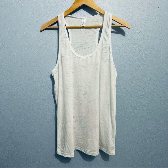 NWOT Over the Limit Burnout Racerback Tank Top Marled - Picture 3 of 15